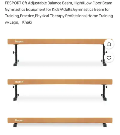 8ft Foam Balance Beam For Kids - Folding Gymnastics Equipment For Toddlers 3-5, Home Training Beam (Supports 150lbs)