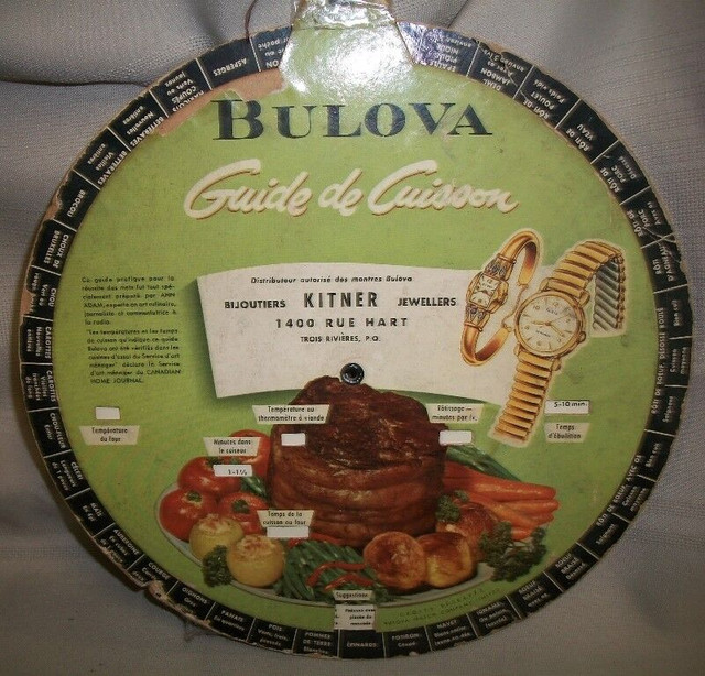 Vintage Bulova Advertising Kitchen Cooking Aid dans Art et objets de collection  à Longueuil/Rive Sud