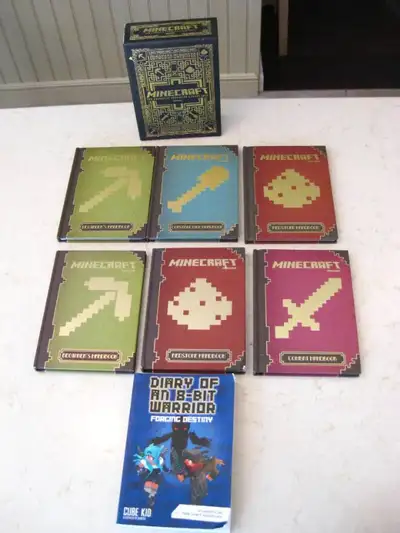 Box Set of 6 Minecraft Beginners Books &Diary 8 Bit Warrior Book, View more