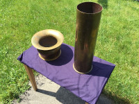 Military shell Art spittoon and long spent shell