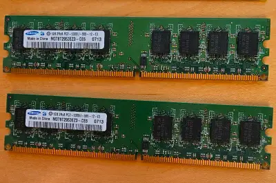 SAMSUNG — Two 1GB DDR2 SDRAM- 240UDIMM/667Mhz – Used ($30 each), View more