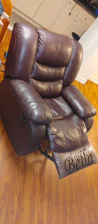 Bella Single Leather Recliner Sofa Chair