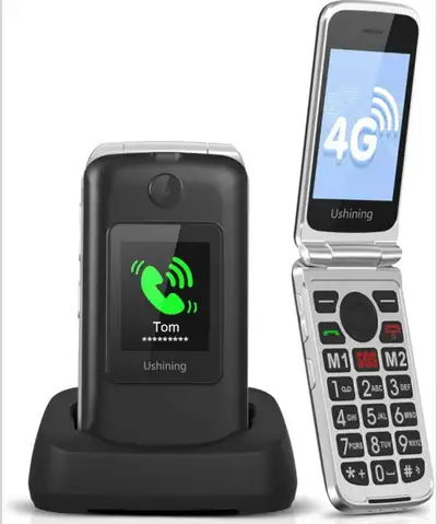 uleway 4G Senior Mobile Phone Flip Phone Unlocked Easy to Use Bi, View more