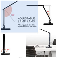 adjustable LED desk lamp    with usb charge port