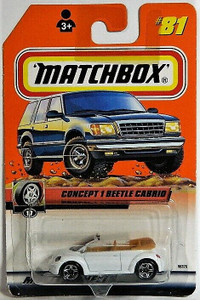 Matchbox 1/64 Concept 1 Beetle Cabrio Diecast Cars