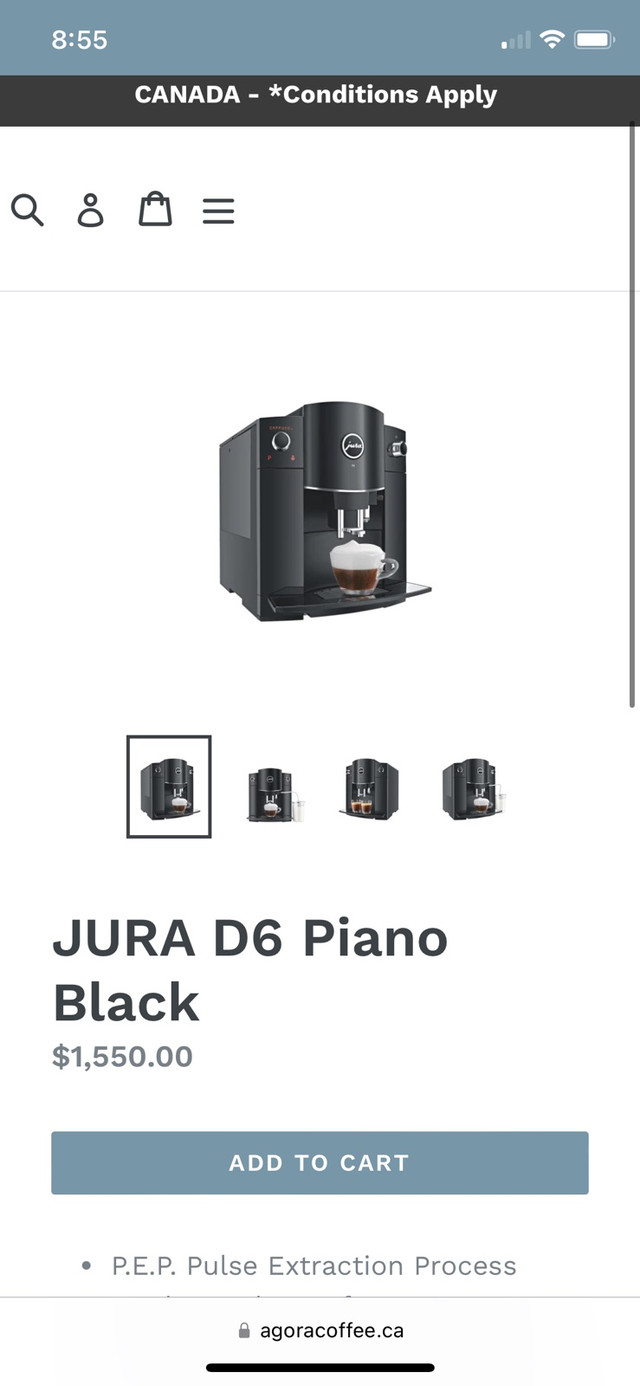 Jura D6 Coffee/Espresso Machine in Coffee Makers in Ottawa - Image 4