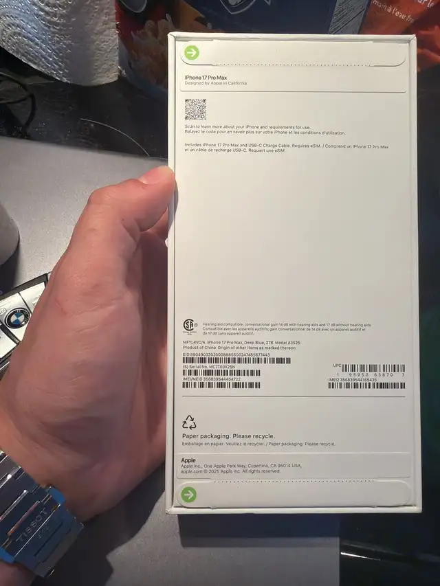 iPhone 17 Pro Max 2TO UNLOCKED BRAND NEW NEVER OPENED in General Electronics in Gatineau - Image 3