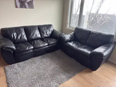 Leather couch set , View more