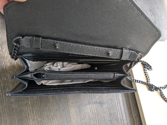 YSL Classic Cassandre chain wallet in grain de poudre leather in Women's - Bags & Wallets in City of Toronto - Image 3