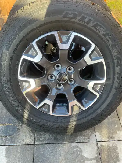 Selling near to new set of rims and tires that have only seen not even 500 kms. This set of 5 rims a...