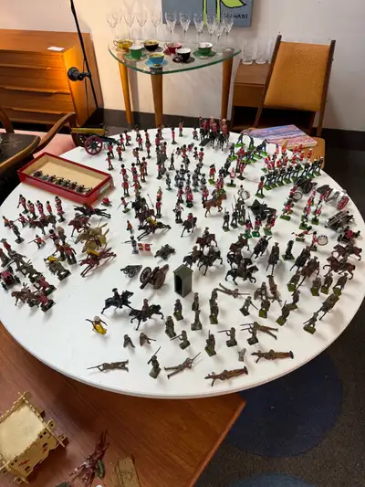 Dive into history with this collection of over 200 vintage Britains lead toy soldiers! These charmin...