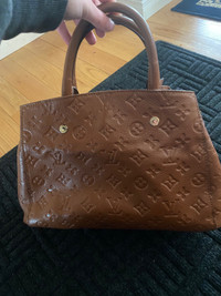 Brown leather LV bag 