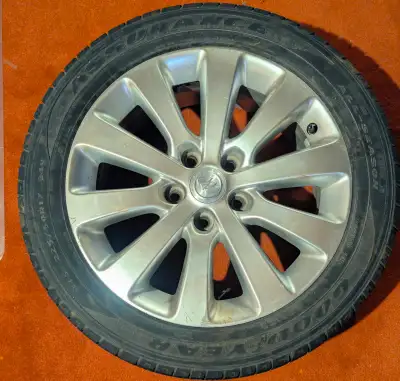 Buick OEM Alloy Wheels (4) Tires are GoodYear Assurance 225/50 R17 less than 5,000 kms on them, all...