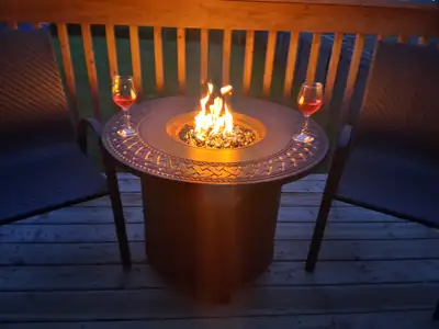 Large propane fire table, View more