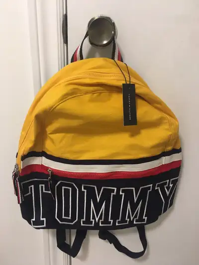 New w/ tag Classic Tommy Hilfiger Backpack Yellow Red Navy, View more