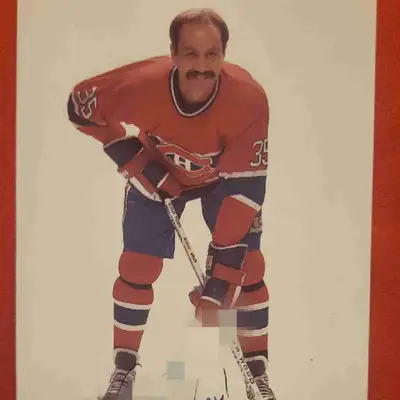 For sale is a vintage, team-issued Mike McPhee promotional postcard from his time with the Montreal...
