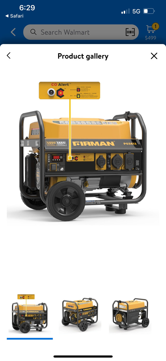 Brand Name gas Firman 4500W generator for sale. in Heating, Cooling & Air in Oshawa / Durham Region - Image 3