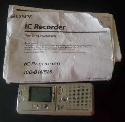 Sony voice recorder ICD-B16, View more