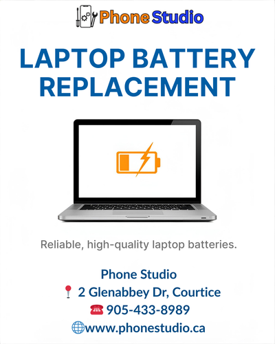 Laptop Battery Change @ Phone Studio, View more