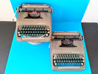 Two Vintage Typewriters Smith-Corona 'Silent' QWERTZ German Keys