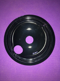 New Electric Range 8-in Drip Pan (Black/Porcelain)with Trim Ring