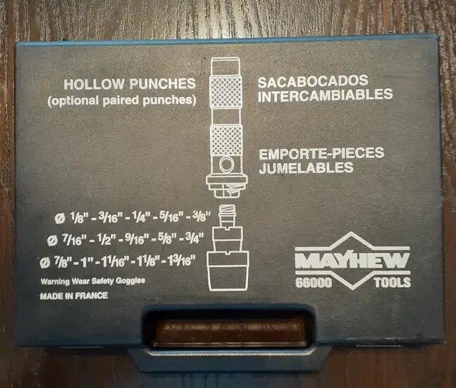 Mayhew Tools 66000 Hollow Punch set, 16-Piece Set-made in France in Hand Tools in London - Image 4