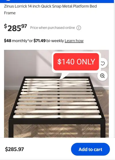 Zinus QUEEN Bed Frame, View more