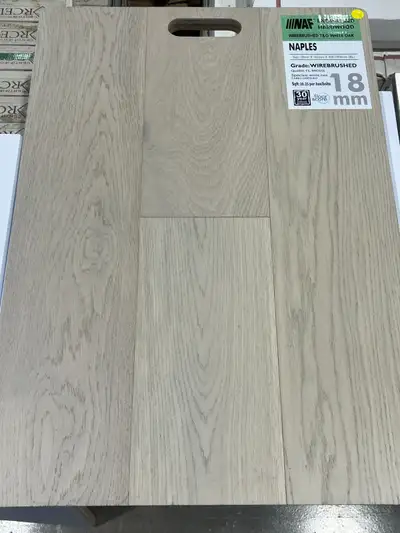 NAF ENGINEERED HARDWOOD WHITE OAK "NAPLES" WIREBRUSHED 18MM SALE, View more