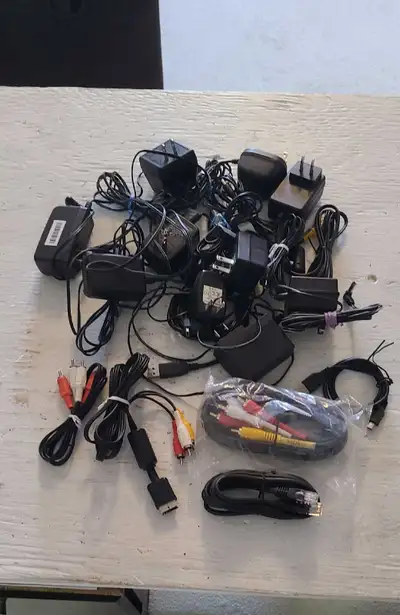 assorted cords, chargeing adapters , View more