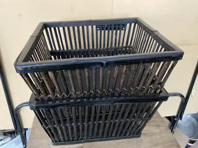 2 Wood Baskets, View more