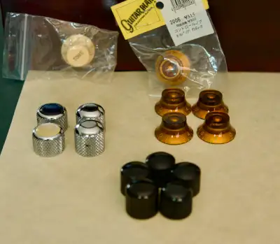 MIJ guitar knobs, some used some new + other stuff, View more