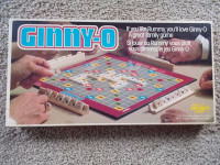 VINTAGE 1981 "GINNY- O" BOARD GAME RUMMY WITH WOOD TILES RACKS