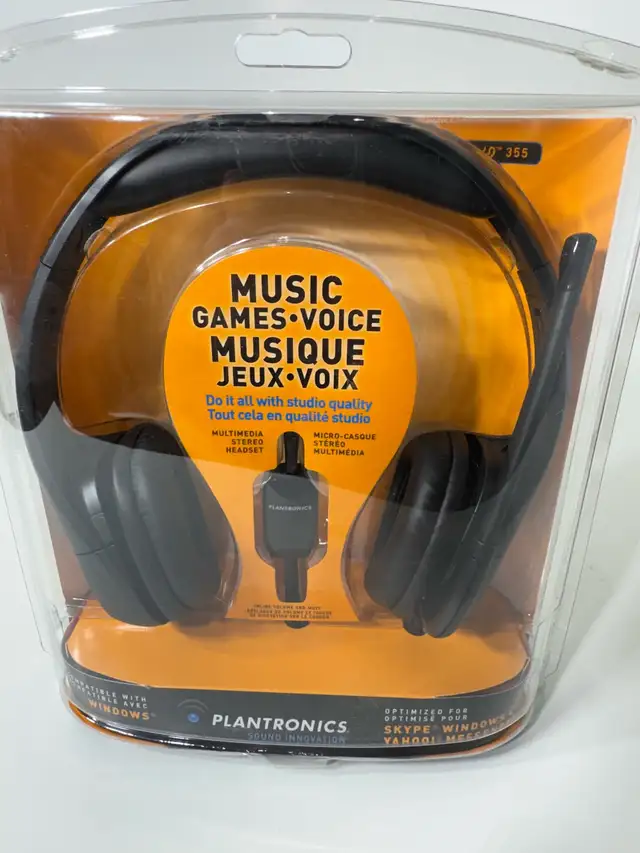 Plantronics Audio 355 Stereo Headset . Brand new in unopened box in Headphones in Mississauga / Peel Region - Image 4
