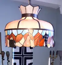 Antique stain glass fixture
