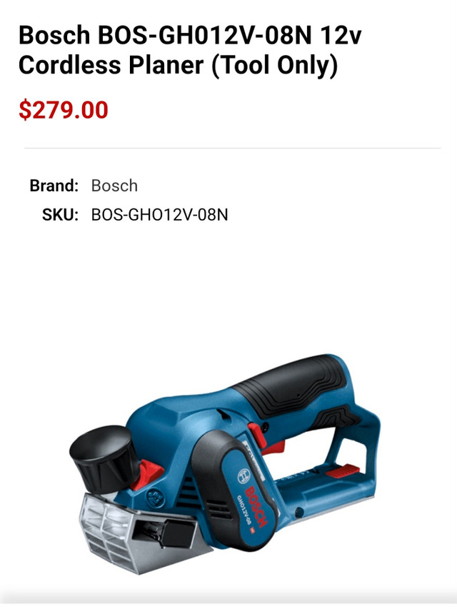 Bosch Cordless Planer and Barrel-Grip Jig Saw in Power Tools in City of Toronto - Image 2