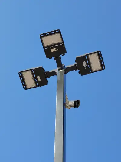 LIGHT POST BLACK OR BROWN MAT COLOR WITH TO ( 1-4 ) LED FIXTURES, 100W, 150W, 185W, 200W, TEXT YOUR...