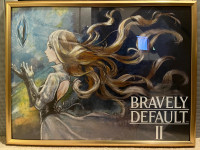 Bravely Default 2 poster in frame