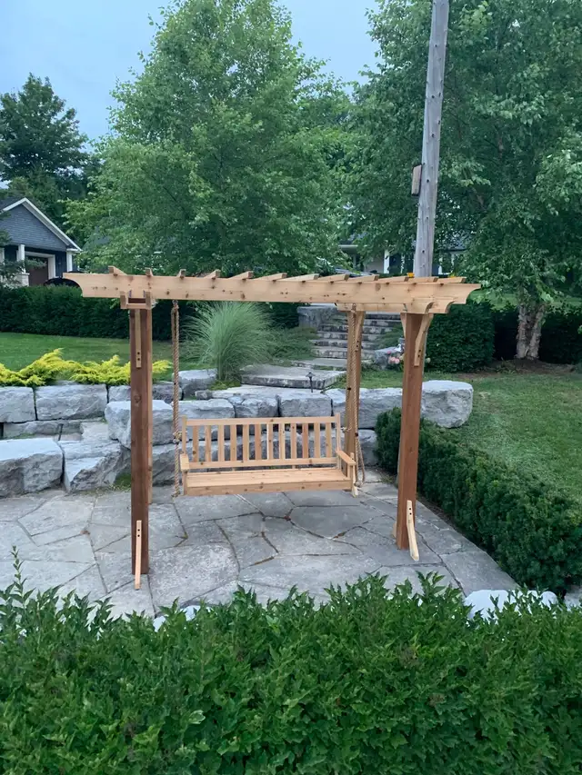 Custom made porch swings chairs benches custom furniture in Dining Tables & Sets in Markham / York Region - Image 5