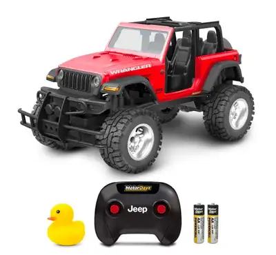 Red Jeep Wrangler Remote Control RC Truck for Kids, View more