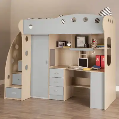 JYSK Loft Bed with Desk and Storage, View more
