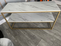 Marble-look console table 