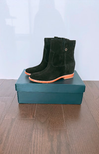 Cole Haan Zillie Hidden Wedge Western Ankle Boots - Brand New