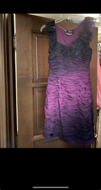 Adrianna Papell women’s Short/ midi purple evening dress