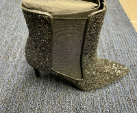 NEW Zara - Shiny Black High Heel Ankle Boots