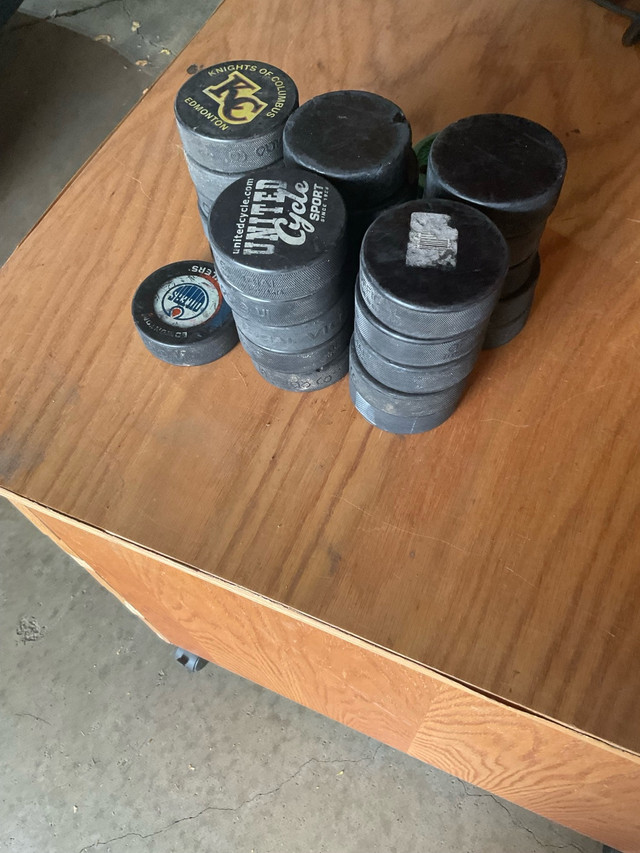 26 lightly used hockey pucks in Hockey in Edmonton - Image 3
