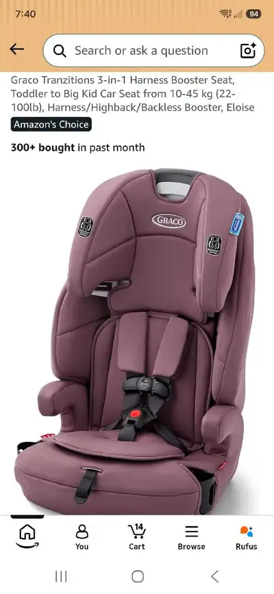 2 x graco 3in1/ no five point harness, View more