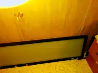 2 Ikea doors , dark brown frame, privacy glass insert