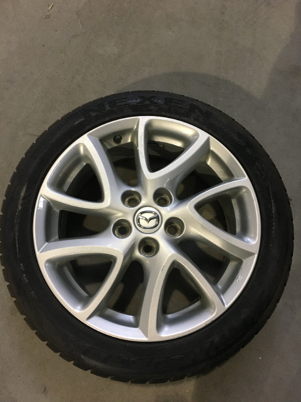 Mazda Original Mags 17" with Winter Tires in Tires & Rims in West Island