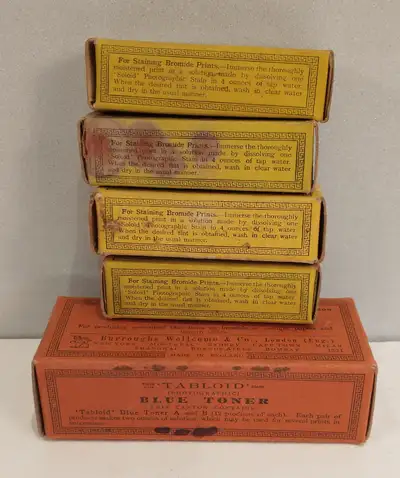 Antique Burroughs Wellcome photographic tints, View more
