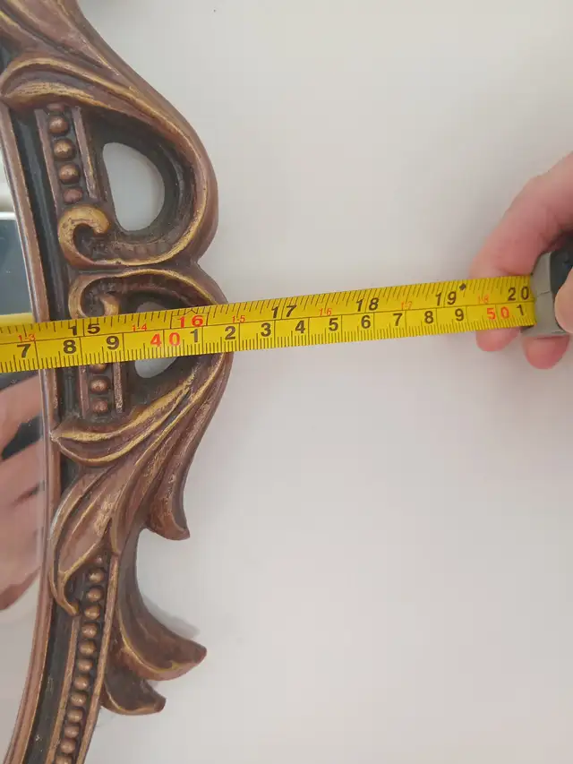 Vintage 1970s Ornate Hollywood Regency Plastic Frame Mirror in Arts & Collectibles in Calgary - Image 8